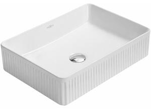 Mexen Grovo chiuvetă de blat canelată 50 x 34 cm, albă - 22305000