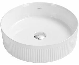 Mexen Grovo chiuvetă de blat cu caneluri 35 x 35 cm, albă - 22303500