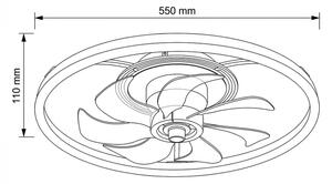 BRILAGI - Ventilator de tavan dimabil cu LED/66W/230V 55 cm alb/auriu + telecomandă