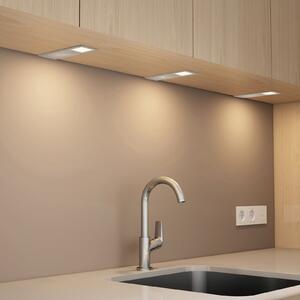 Arcchio Lămpi LED Nortra pentru montare sub blat, set de 3, gri, culoare, reglabil, Metalic, Camera de zi / sufragerie, Metal, Modern
