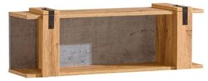 Raft de perete Lofter Lo8, stejar wotan/beton millenium (100 cm)