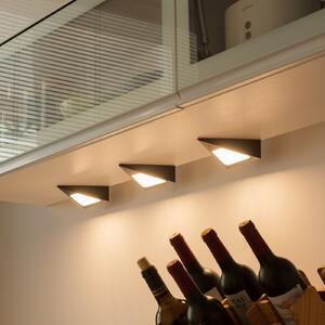 PRIOS Prios Odia LED lumină sub dulap, negru, 3 unități, reglabil, Negru, Camera de zi / sufragerie, Metal, Modern