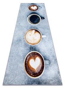 ANDRE 33300 covor lavabil Cafea bucatarie, anti-alunecare - gri / maro