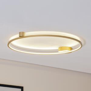 Milagro Lighting Plafonieră LED Saturno, auriu, Ø 80 cm, metal, 4.000 K, Auriu / Alamă, Camera de zi / sufragerie, Aluminiu, Modern