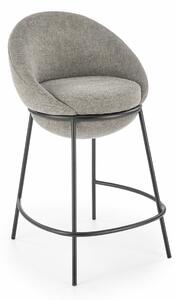 Scaun de bar Houston 1515Gri, 9x5x6cm, Tapiterie, Metalic