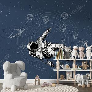 Tapet Astronaut care explorează vastul cosmos, Fototapet Spaţiu, w00712 : Uwalls.ro