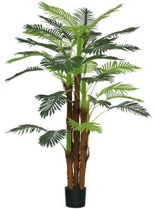 HOMCOM Plantă Artificială de Interior în Ghiveci, cu 36 Frunze din PE și Ciment, Ø16x160 cm, Verde | Aosom Romania