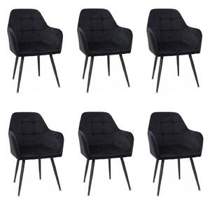 Set 6 Scaune Perla Negru