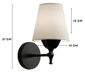 Aplica de perete ASPARAGUS 1xE27/40W/230V negru/crem
