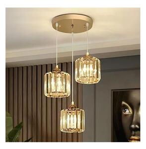 Lustră suspendată pe cablu BELLA 3xE27/40W/230V aurie