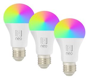Immax NEO 07794CDO - set de 3 becuri LED RGB+CCT dimabile E27/14W/230V, Wi-Fi + telecomandă