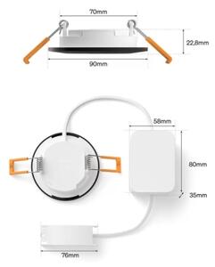 Philips - SET 3x LED RGBW dimerizabil, corpuri de iluminat încastrate pentru baie Hue SLIM LED/8,3W/230V IP44