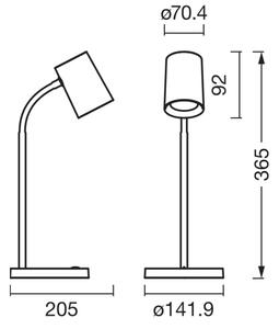 Osram - Lampă de birou DESK LINE 1xGU10/9W/230V albă