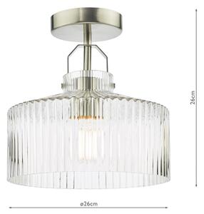 Där Lighting LEN4846 - Lustră aplicată LENKA 1xE27/60W/230V crom mat