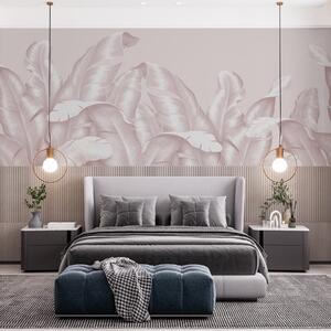 Tapet Frunze elegante în nuanțe moi, Fototapet Natură, Fototapet Foi de palmier, w00019v4 : Uwalls.ro