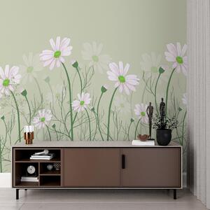 Tapet Floarea delicată dansează în briză, Fototapet Acuarelă, w00802v2 : Uwalls.ro