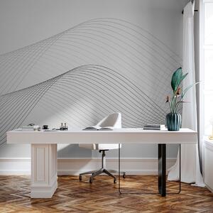 Tapet Valuri elegante în design monocrom, Fototapet Abstract, w00893 : Uwalls.ro