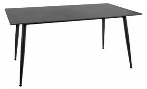 Masa RION, negru cu efect de marmura, ceramica/metal, 160x90x76 cm