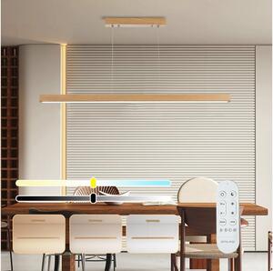 Brilagi - Lustru LED dimabil pe cablu OAK SMART LED/30W/230V Wi-Fi Tuya stejar+telecomandă