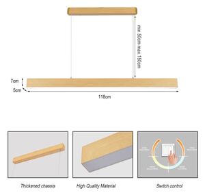 Brilagi - Lustră LED suspendată pe cablu SLEEKLINE LED/40W/230V 3000/4500/6000K, finisaj stejar