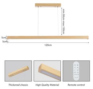 Brilagi - Lustru LED dimabil pe cablu OAK SMART LED/30W/230V Wi-Fi Tuya stejar+telecomandă