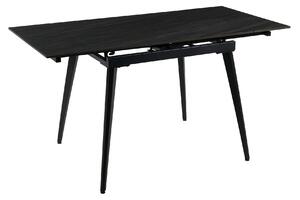 Masa extensibila REEF, gri antracit cu efect de piatra/negru, ceramica