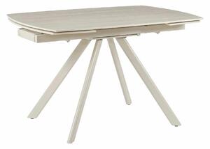 Masa extensibila URSA, grej cu efect de piatra travertin, ceramica/met