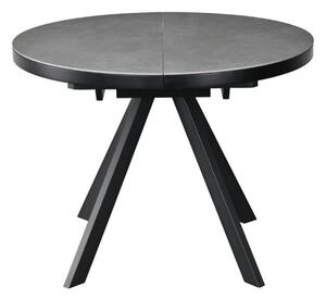 Masa extensibila LIBRA, gri mat/negru, ceramica/metal, 100/130x100x75
