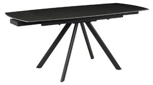 Masa extensibila URSA, negru cu efect de marmura, ceramica/metal, 125/