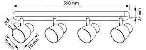 Brilagi NUGGET - Spot LED RGBW compatibil cu dimmer 4xGU10/4,8W/230V negru/auriu