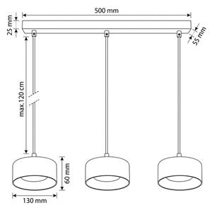 Brilagi - LED Lustră suspendată pe cablu AURA LUX 3xGX53/30W/230V negru/auriu