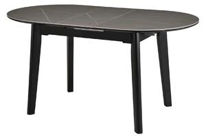 Masa extensibila ARES, gri cu efect de marmura/negru, ceramica/metal