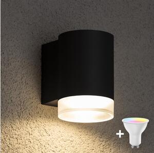 Brilagi - Aplica de perete LED RGBW MATERA pentru exterior 1xGU10/4,8W/230V negru IP54