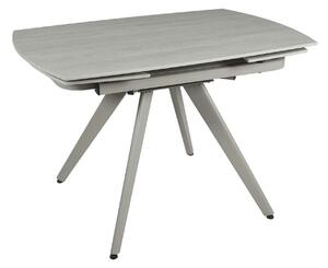 Masa extensibila VIGO, grej cu efect de piatra, ceramica/metal, 120/18