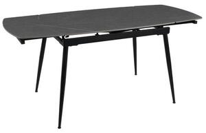 Masa extensibila VELA, gri cu efect de marmura, ceramica/metal, 110/17