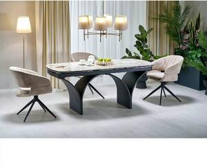 Masa extensibila ALTER, bej/negru, ceramica/sticla/metal, 180/260x90x7