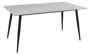 Masa RION, gri cu efect de marmura, ceramica/metal, 130x70x76 cm
