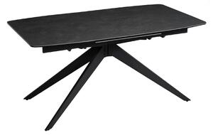 Masa extensibila COSMO, negru, sticla/ceramica/metal, 180/240x90x76 cm