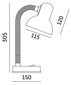 Lampă de masă SMIESZEK 1xE27/40W/230V galben