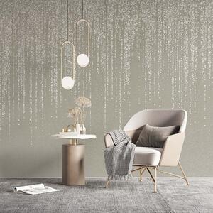 Tapet O imprimare elegantă verticală de ghirlandă punctată pe un fundal texturat bej, creând, Fototapet 3D, Fototapet 3D Frunze, w08470 : Uwalls.ro