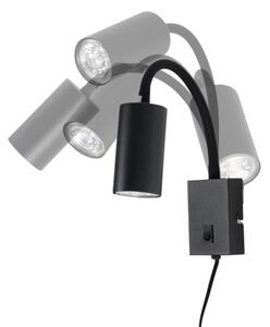 Lampă de perete flexibilă ROBBY 1xGU10/25W/230V neagră Globo 57911WB