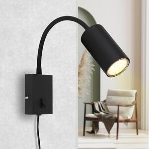 Lampă de perete flexibilă ROBBY 1xGU10/25W/230V neagră Globo 57911WB