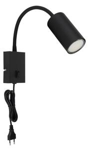 Lampă de perete flexibilă ROBBY 1xGU10/25W/230V neagră Globo 57911WB