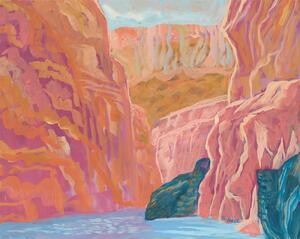 Ilustrație Pink rocks, Eleanor Baker, (40 x 30 cm)