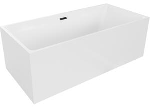 Mexen Nita, cada de sine stătătoare 170 x 80 cm, alb, preaplin negru mat, 52091708000-70