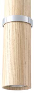 Lucande - Nojus LED Lustră Pendul Wood/Chrome Lucande