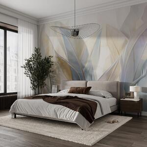Tapet Frunze multicolore stilizate, Fototapet Natură, Fototapet Foi de palmier, w02624v2 : Uwalls.ro
