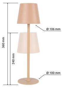 Lampă LED tactilă dimabilă de exterior Globo 58438S VANNIE LED/3W/3,7V IP44