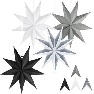 Set 4 stelute decorative de Craciun, din hartie, 3D, 60 cm