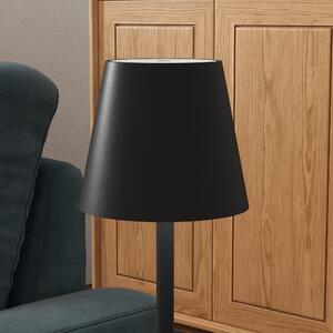 Lampă de masă HOMCOM din acril și metal cu 3 lumini albe 3600mAh, lampă de birou portabilă cu cablu inclus, Ø11,2x36,5 cm, de culoare negru